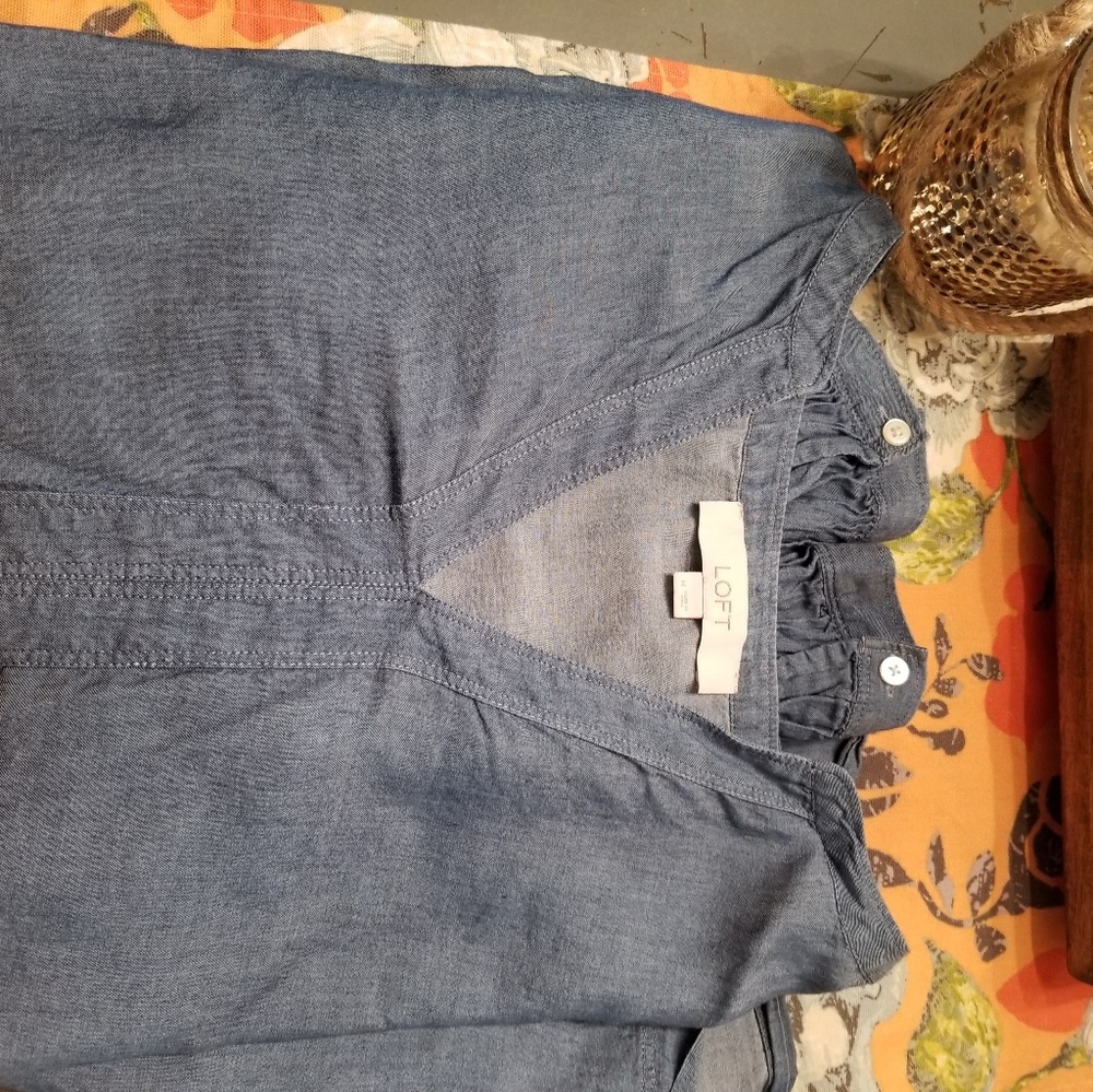 Women's Loft Jean colored shirt.